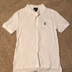 Boys size 8 white S/S Polo Shirt